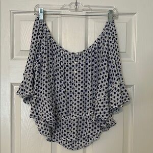 Poupette St Barth Eva Blouse in Blue Planet Print